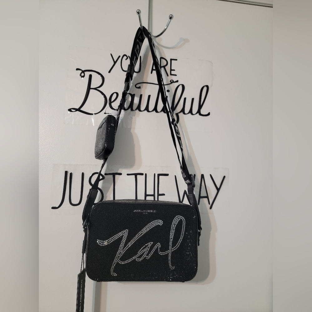 NWT Karl Lagerfeld Black Crossbody Bag